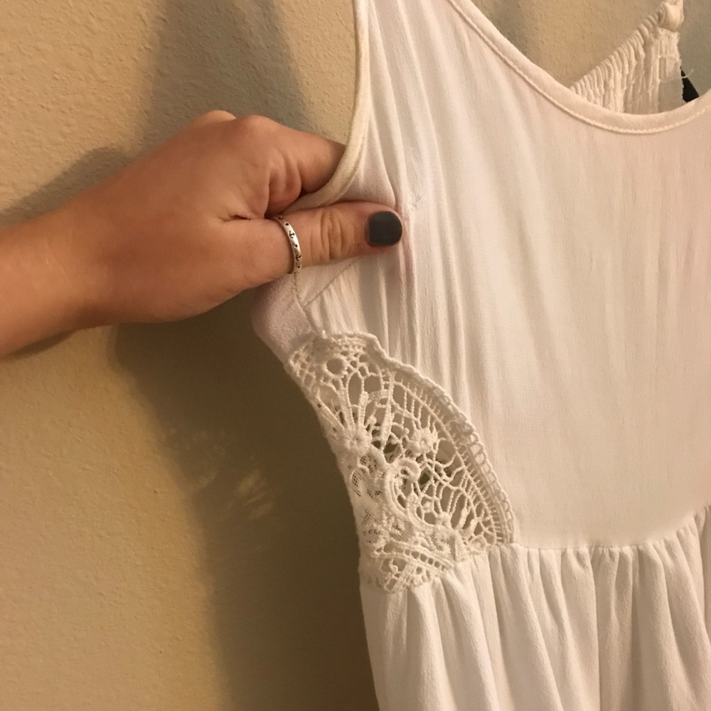White dress with lace